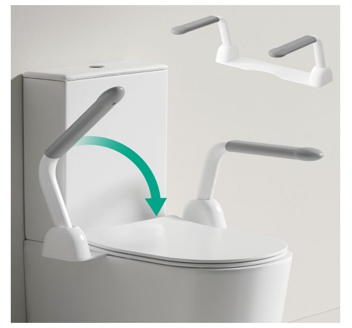 Toilet Safety Rails for Seniors, Super Heavy Duty Handicap Toilet Rails