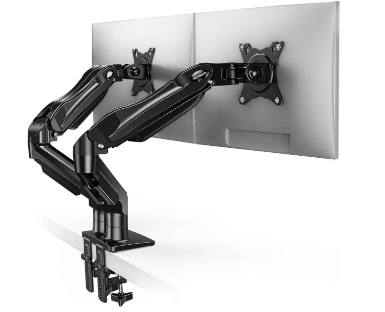 HUANUO Dual Monitor Stand for 13 to 32 Inches, Design Dual Monitor Mount HUANUO Dual Monitor Stand for 13 to 32 Inches, Design Dual Monitor Mount