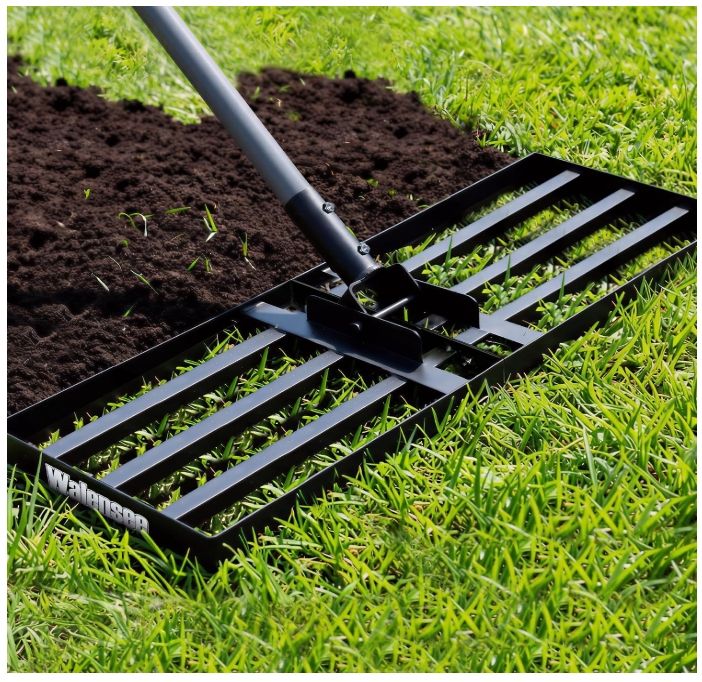 Walensee 6.5FT Lawn Leveling Rake, 30"x10" Landscape Rake for Yard Walensee 6.5FT Lawn Leveling Rake, 30"x10" Landscape Rake for Yard