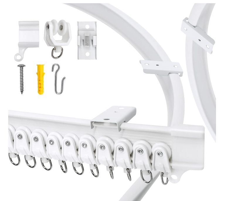 VRSS Flexible Bendable Straight Curved Curtain Track for L Shape U Shape