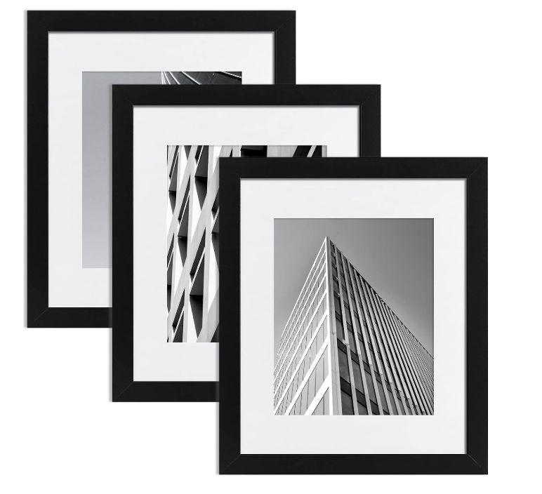 ELSKER&HOME 16x20 Poster Frame 3 PK, Matted to 11x14 Wall Photo Frame Black ELSKER&HOME 16x20 Poster Frame 3 PK, Matted to 11x14 Wall Photo Frame Black