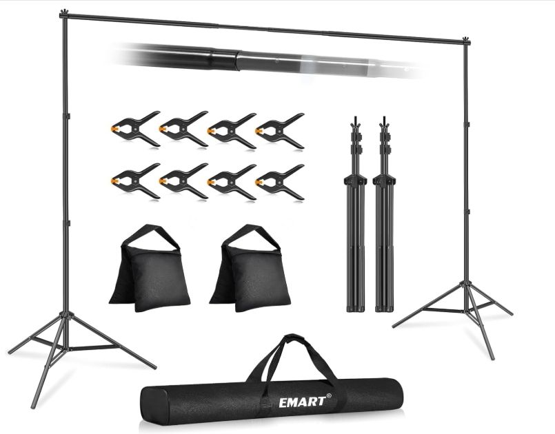 EMART Backdrop Stand Kit, Adjustable Photo Backdrop Stands Kit for Backdrop EMART Backdrop Stand Kit, Adjustable Photo Backdrop Stands Kit for Backdrop