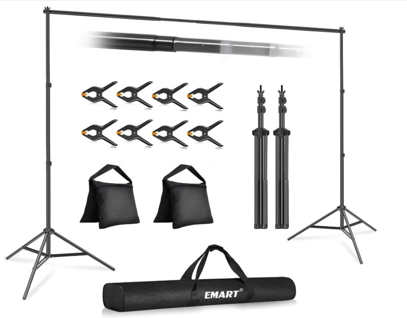 EMART Backdrop Stand Kit, Adjustable Photo Backdrop Stands Kit for Backdrop EMART Backdrop Stand Kit, Adjustable Photo Backdrop Stands Kit for Backdrop
