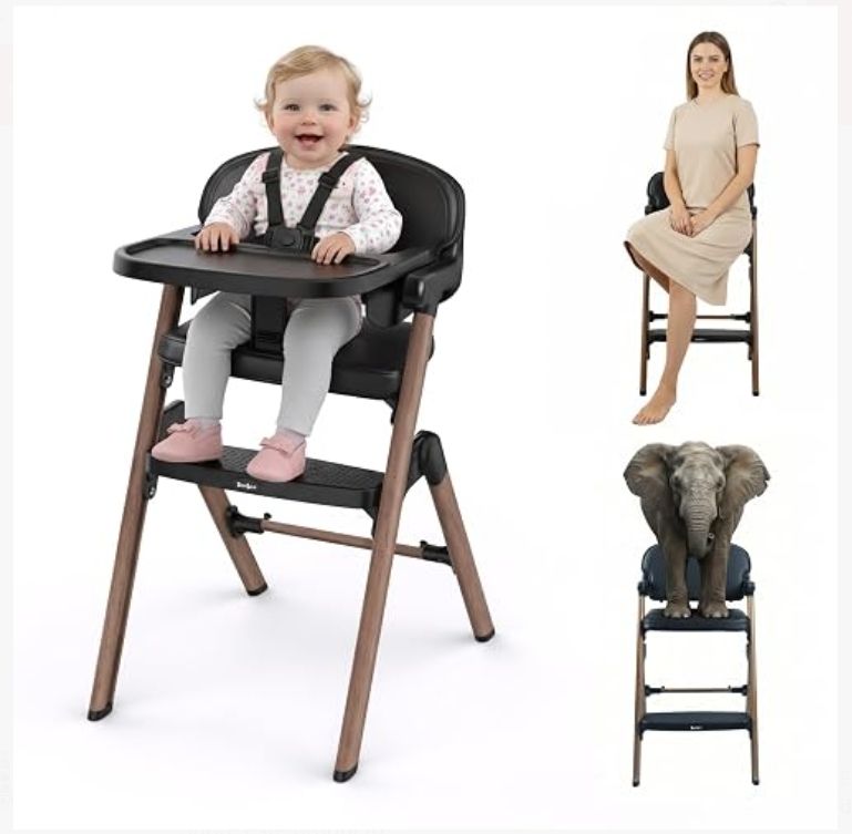 Babilous Baby High Chair for Babies and Toddlers, Foldable Feeding Chair | Baby 4 in 1