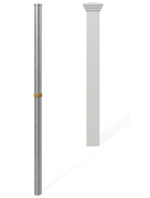 WamBam Fence 3ft Tall (1 Post) Newport Finishing Post, White Vinyl WamBam Fence 3ft Tall (1 Post) Newport Finishing Post, White Vinyl
