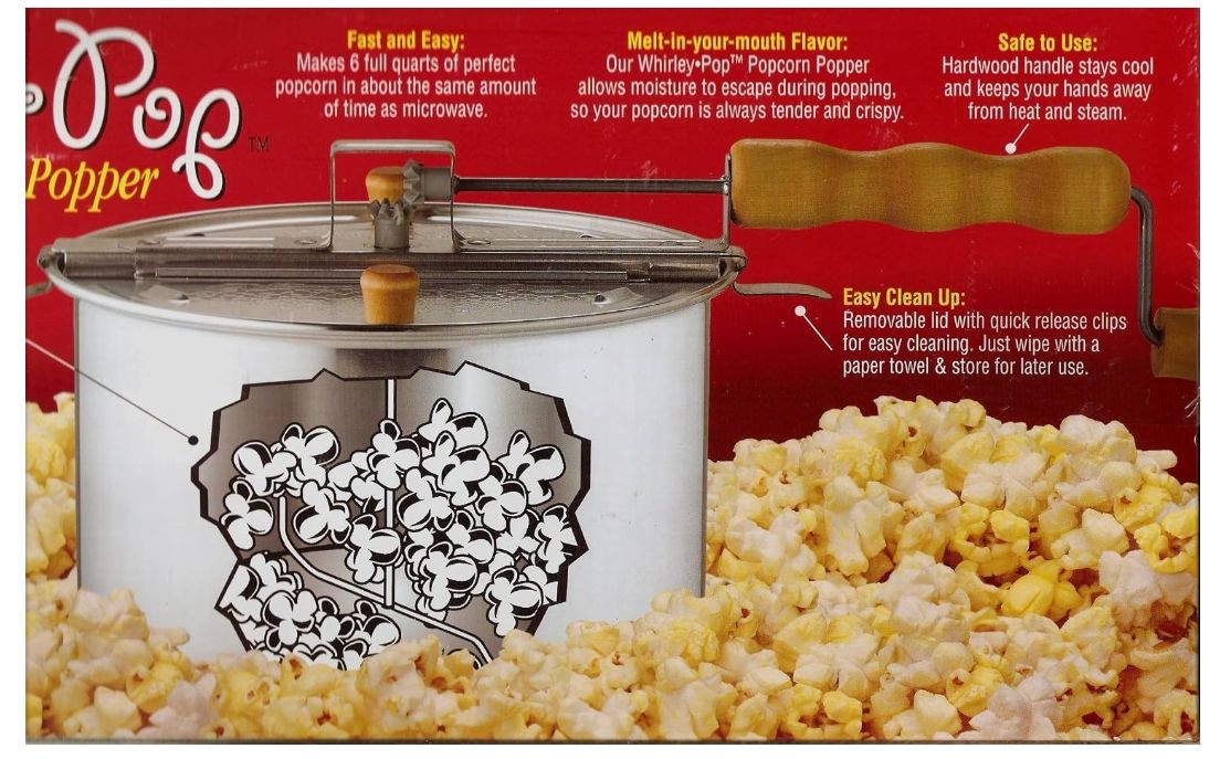 The Original Whirley-Pop 3-Minute Popcorn Popper by Wabash Valley Farms The Original Whirley-Pop 3-Minute Popcorn Popper by Wabash Valley Farms