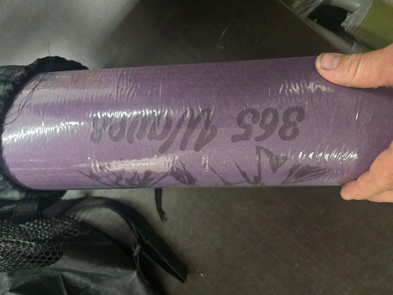 PURPLE COLOR - 365 Waves 6 mm TPE Yoga Mat with Carrying Strap &amp; Storage Bag