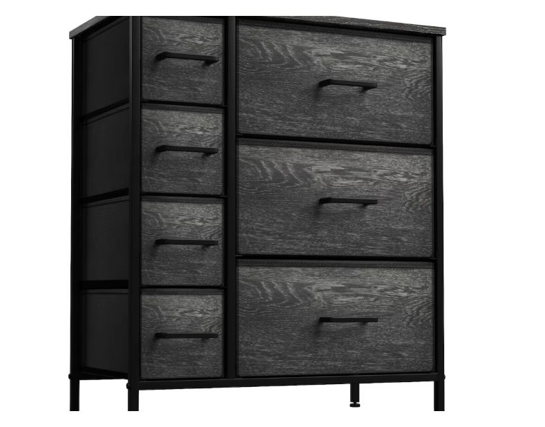 Sorbus 7 Drawers Chest Dresser - Grey Wood Sorbus 7 Drawers Chest Dresser - Grey Wood