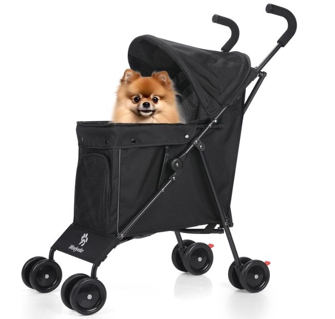 Wedyvko Travel Portable Dog Stroller, Pet Stroller for Small Puppy Dogs & Cats Wedyvko Travel Portable Dog Stroller, Pet Stroller for Small Puppy Dogs & Cats