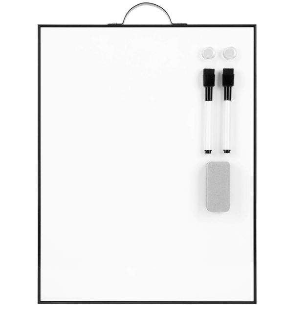 TSJ OFFICE Small White Board - 16" X 12" Portable Black Aluminum Framed Whiteboard TSJ OFFICE Small White Board - 16" X 12" Portable Black Aluminum Framed Whiteboard