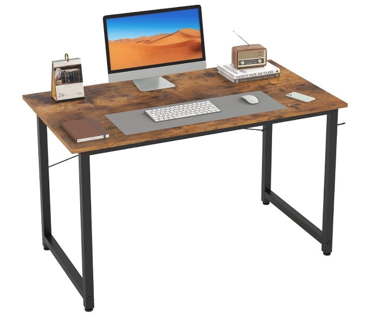 31 Inch Computer Desk, Small Writing Table with Sturdy Metal Frame