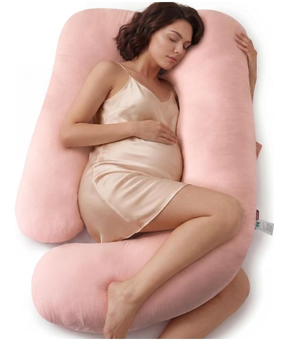 Momcozy Pregnancy Pillow for Sleeping - U Shaped Full Body Maternity Pillow