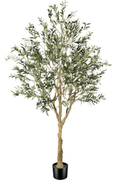 FEELEAD Olive Trees Artificial Indoor 7ft with Realistic Branches & Leaves FEELEAD Olive Trees Artificial Indoor 7ft with Realistic Branches & Leaves