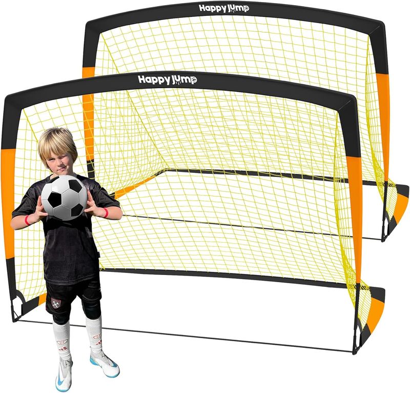 Happy Jump 7x5' & 5x3.6' Portable Soccer Goals Happy Jump 7x5' & 5x3.6' Portable Soccer Goals