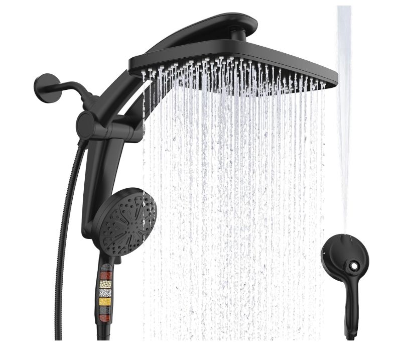 12-Inch High Pressure Rain Shower Head with Handheld Spray Combo