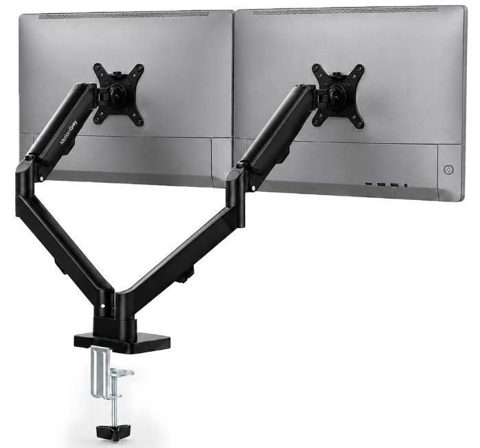 MotionGrey - Gas Spring Dual Monitor Stand MotionGrey - Gas Spring Dual Monitor Stand