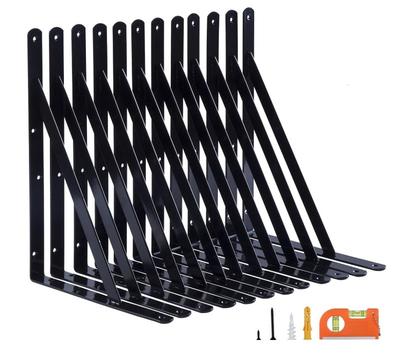 NEODROP 12-Pack 18 Inch Heavy Duty Shelf Brackets