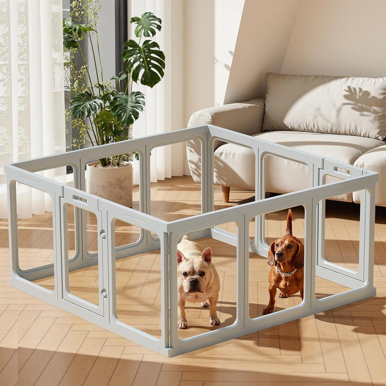 Gardner Pet Clear Acrylic Dog Playpen, 24" H, 12 Planes Gardner Pet Clear Acrylic Dog Playpen, 24" H, 12 Planes