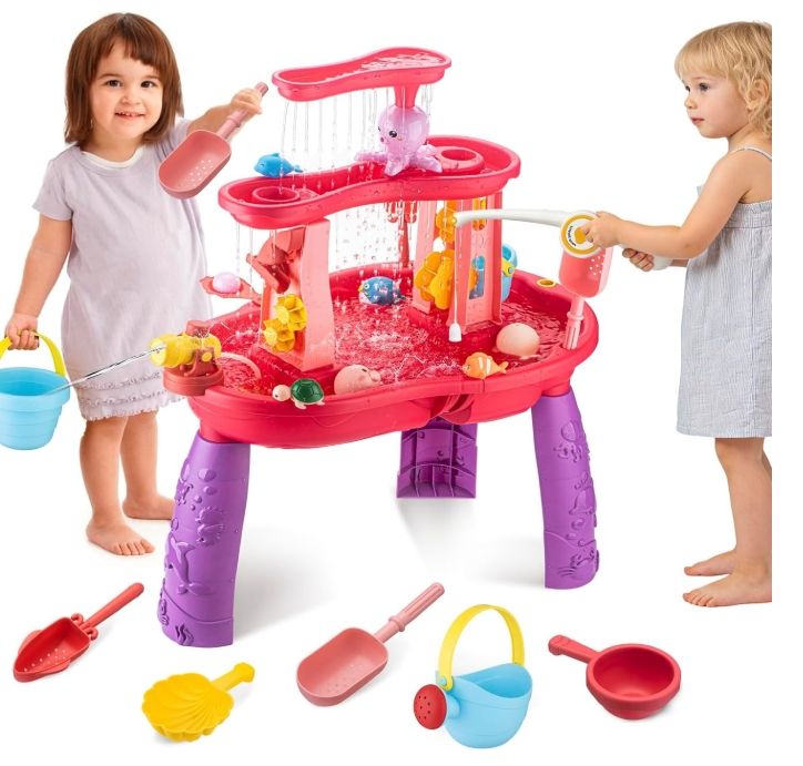 Water Table for Toddlers 3-5 Outdoor Toys for Kids Ages 4-8 3-Tier Kids Sand Water Table Water Table for Toddlers 3-5 Outdoor Toys for Kids Ages 4-8 3-Tier Kids Sand Water Table