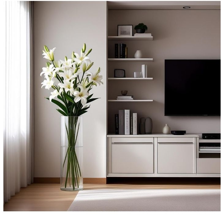 CYS EXCEL Cylinder Clear Glass Vase (H:26" D:6") | Multiple Size Choices Glass Flower Vase CYS EXCEL Cylinder Clear Glass Vase (H:26" D:6") | Multiple Size Choices Glass Flower Vase