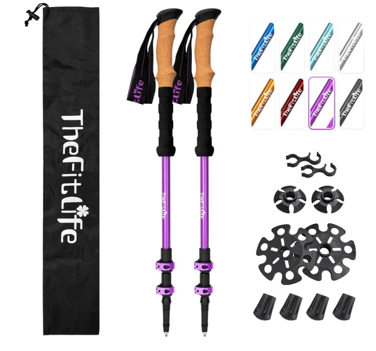 TheFitLife Durable 7075 Aluminum Trekking Poles, Walking Sticks for Hiking TheFitLife Durable 7075 Aluminum Trekking Poles, Walking Sticks for Hiking