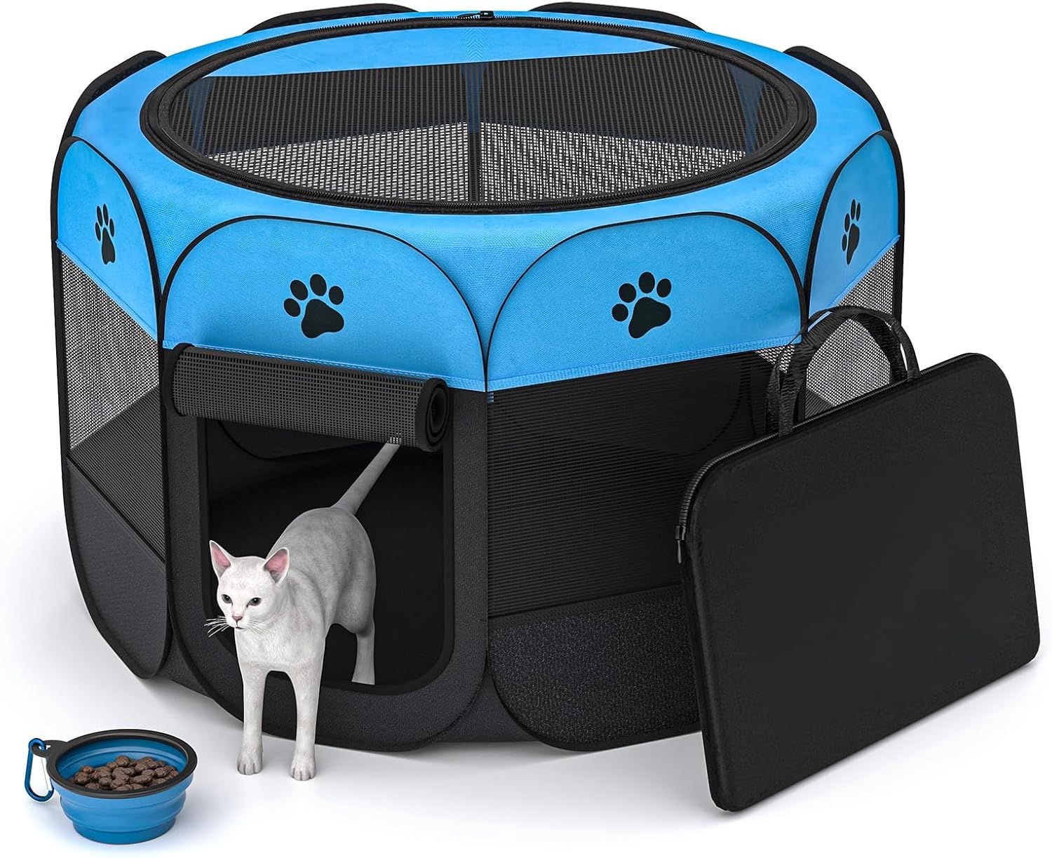 ZuHucpts Portable Foldable Pet Playpen/Dog Puppy Pen/Cat Tent cage | Indoor Outdoor Use |