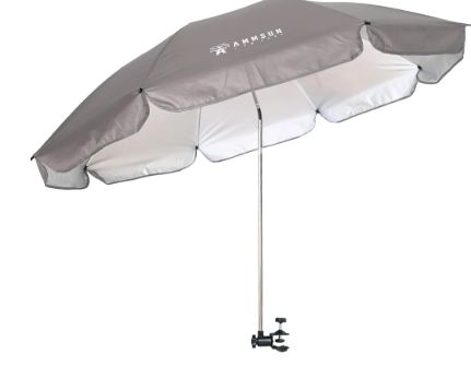 AMMSUN 47 inches Chair Umbrella with Universal Clamp,Grey AMMSUN 47 inches Chair Umbrella with Universal Clamp,Grey