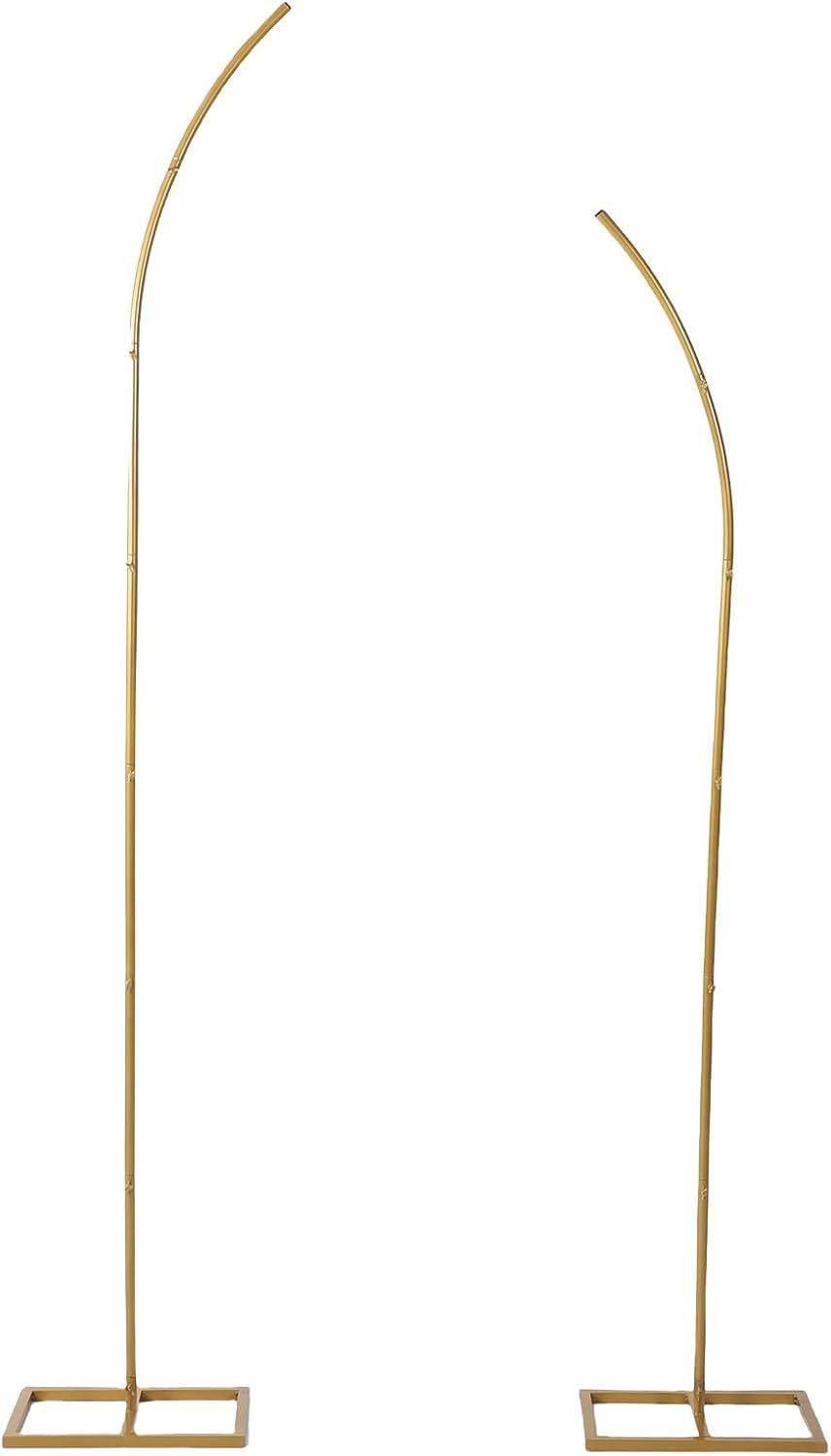 Luocute Gold Curved Top Wedding Arch Stand Arch Backdrop Stand Luocute Gold Curved Top Wedding Arch Stand Arch Backdrop Stand