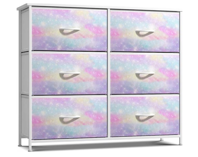 Sorbus 6 Drawers Dresser for Bedroom, Closet, Office and more (Tie Dye Pastels) Sorbus 6 Drawers Dresser for Bedroom, Closet, Office and more (Tie Dye Pastels)