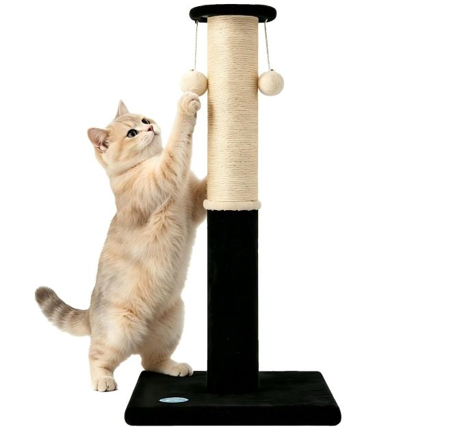 34-Inch Tall Cat Scratching Post for Indoor Cats, Komicoll Large Scratch Post
