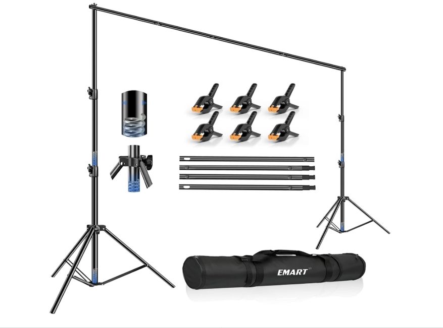EMART 10x12ft Adjustable Heavy Duty Photo Backdrop Stand Support Kit EMART 10x12ft Adjustable Heavy Duty Photo Backdrop Stand Support Kit