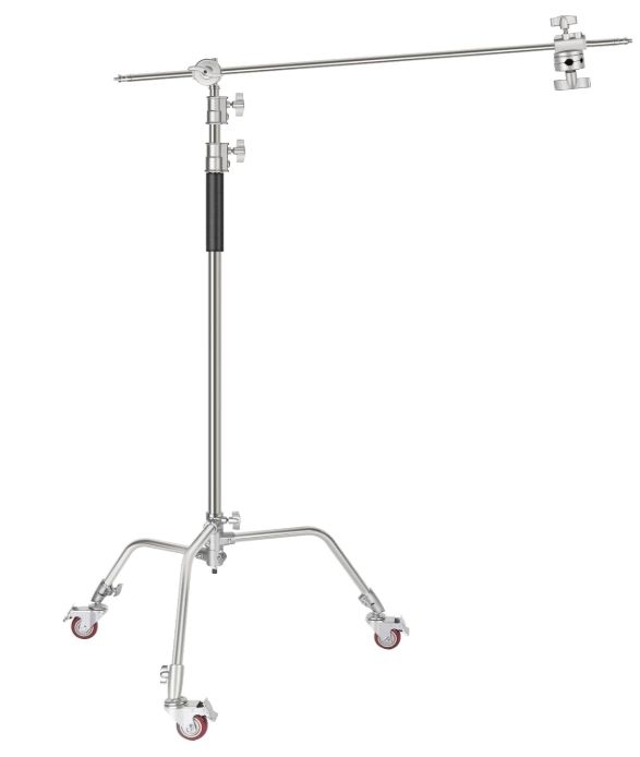 NEEWER Pro 100% Metal C Stand Light Stand with Wheels, Max. Height 10.8ft NEEWER Pro 100% Metal C Stand Light Stand with Wheels, Max. Height 10.8ft