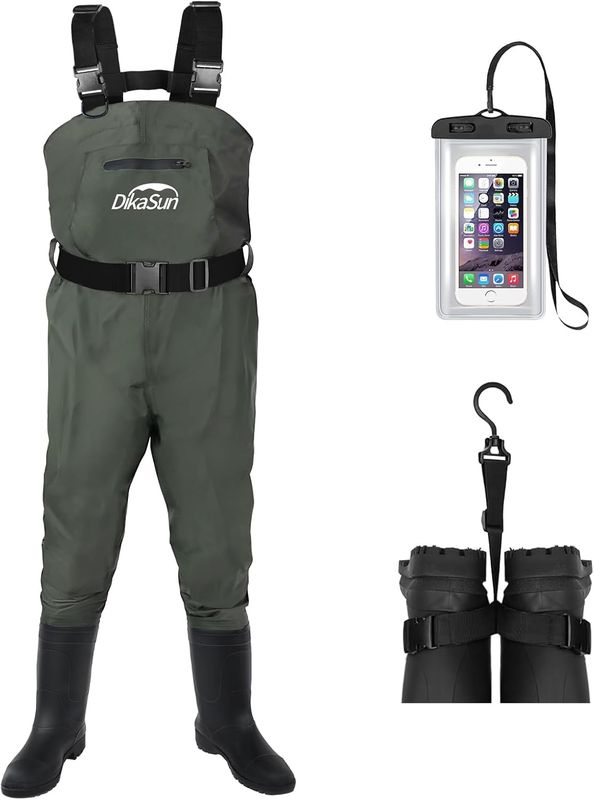 Chest Waders for Men & Women, Waterproof Fishing Waders | 2-Ply Nylon/PVC Bootfoot Waders for Outdoor,Sizes 4-13 Chest Waders for Men & Women, Waterproof Fishing Waders | 2-Ply Nylon/PVC Bootfoot Waders for Outdoor,Sizes 4-13