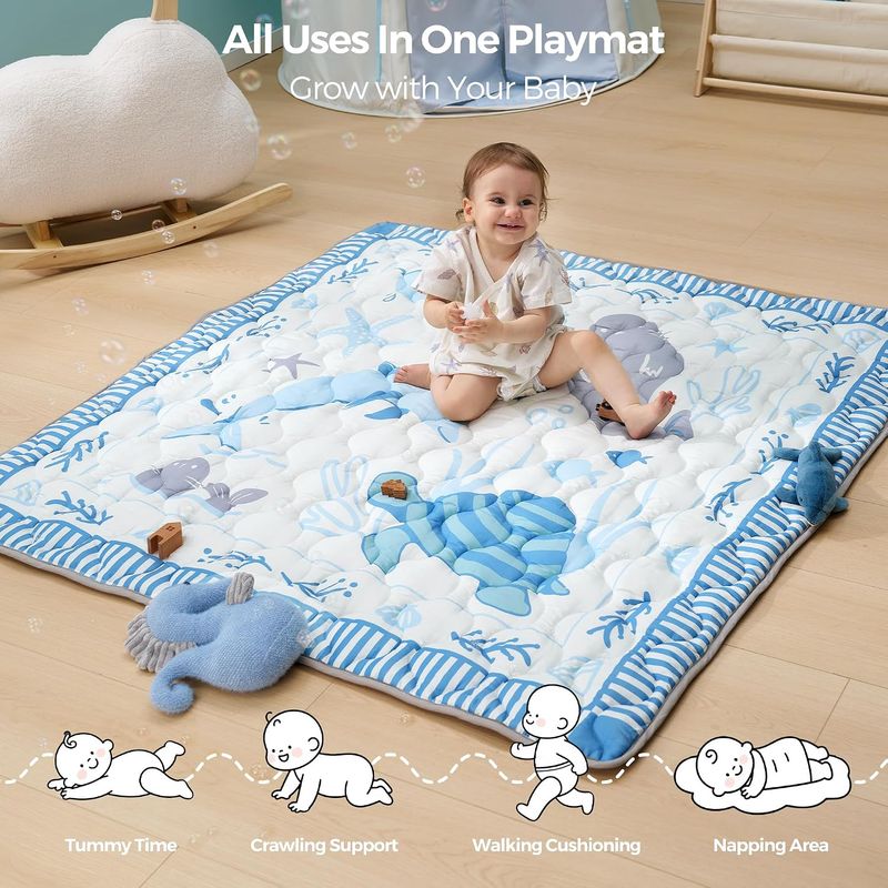 Momcozy Baby Play Mat, 50x50 Foldable Waterproof Floor Mat