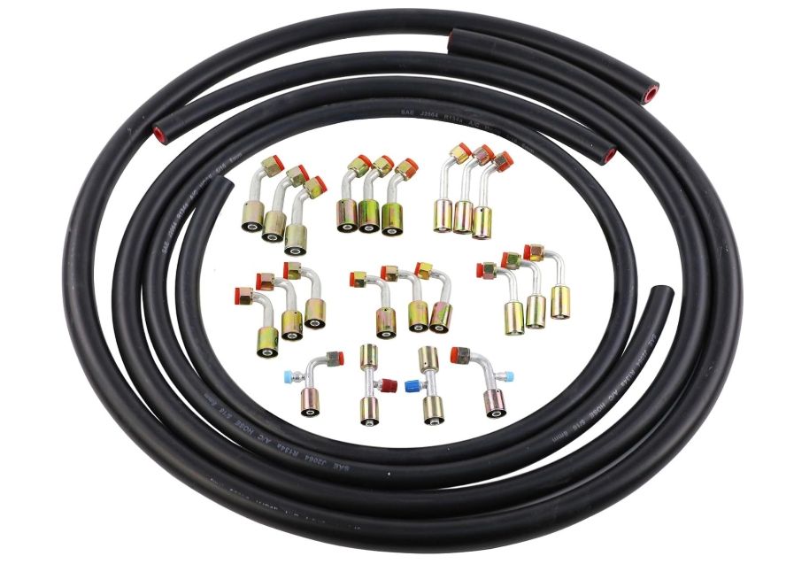 25PCS Air Conditioning Hose and Fitting Kit Includes 6.5ft 25PCS Air Conditioning Hose and Fitting Kit Includes 6.5ft