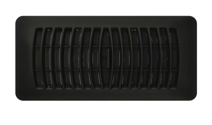 Everbilt 4-in. W x 10-in. L Black Polystyrene / Plastic Floor Register Everbilt 4-in. W x 10-in. L Black Polystyrene / Plastic Floor Register