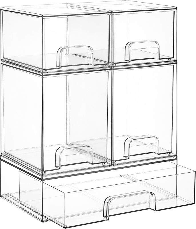 Vtopmart Stackable Storage Drawers, Set of 5, Vtopmart Stackable Storage Drawers, Set of 5,