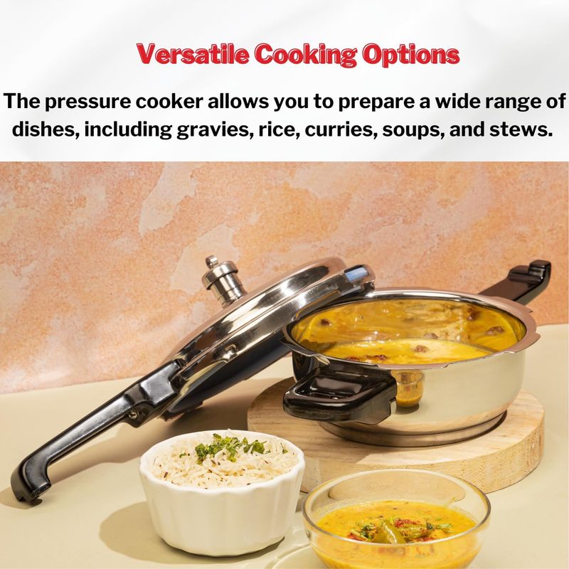 Vinod Stainless Steel Pressure Cooker 3.7 Qt