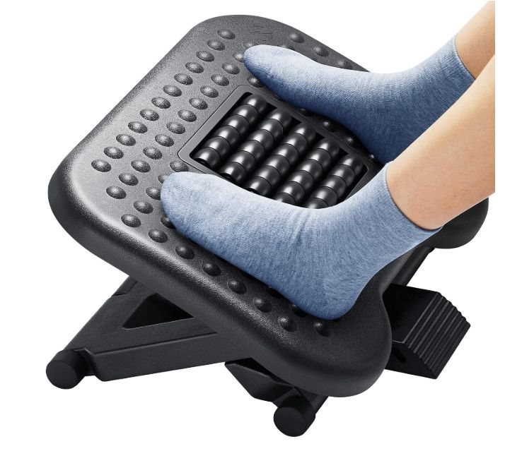 HUANUO Foot Rest for Under Desk at Work, Adjustable Footrest with Massage Texture