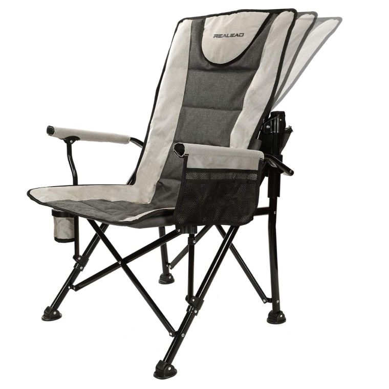 REALEAD Camping Chairs for Adults with Adjustable Backrest & Lumbar Support REALEAD Camping Chairs for Adults with Adjustable Backrest & Lumbar Support