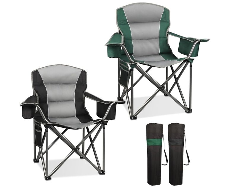 Northroad 2 Pack Oversized Camping Chair, Padded Portable Chairs Heavy Duty Northroad 2 Pack Oversized Camping Chair, Padded Portable Chairs Heavy Duty