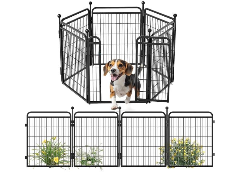Gardner Pet Dog Playpens, 32" H 6 Panels, Black | Dog Pen Outdoor/Indoor Dog Fence Gardner Pet Dog Playpens, 32" H 6 Panels, Black | Dog Pen Outdoor/Indoor Dog Fence