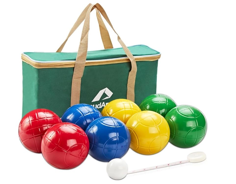 ApudArmis 90mm Bocce Ball Set, Soft PE Boccia Outdoor Game for Lawn Yard ApudArmis 90mm Bocce Ball Set, Soft PE Boccia Outdoor Game for Lawn Yard