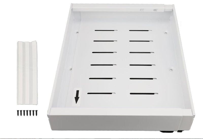 Expandable Pull Out Cabinet Organizer, Carbon Steel Stretchable Shelf Cabinet 3 Sideline Rails