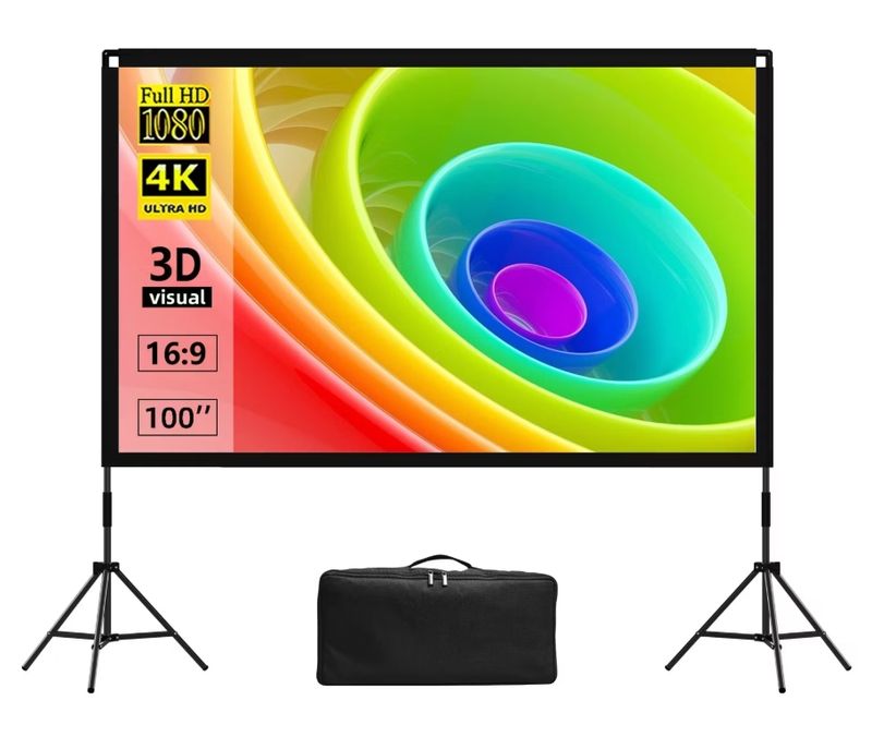 Florascent Projector Screen and Stand 100 inch Portable Moive Screen with Stand 16:9 Florascent Projector Screen and Stand 100 inch Portable Moive Screen with Stand 16:9