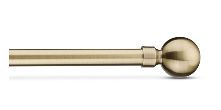 Bouclair Gold Curtain Rod Set - Diameter 16mm 48x88 in (122x224 cm) Bouclair Gold Curtain Rod Set - Diameter 16mm 48x88 in (122x224 cm)