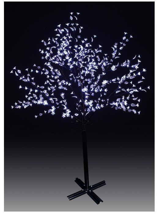 200cm 504L LED Steady Burning Tree Lighting White Cherry Blossom and Leaves 200cm 504L LED Steady Burning Tree Lighting White Cherry Blossom and Leaves