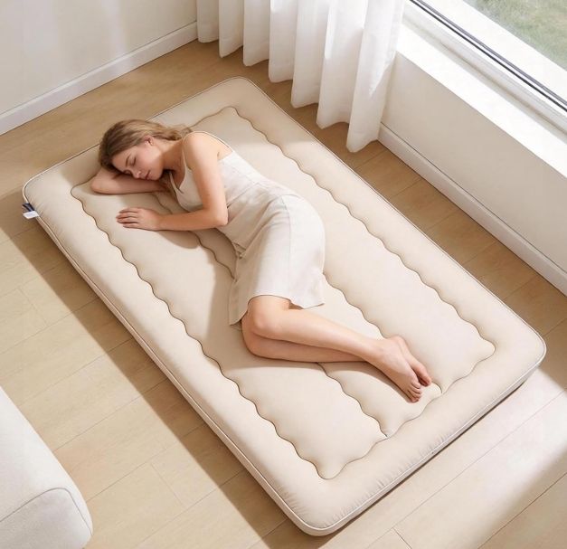 Twin Size Japanese Futon Mattress Foldable Topper Mattress for Floor Tatami Floor Mat