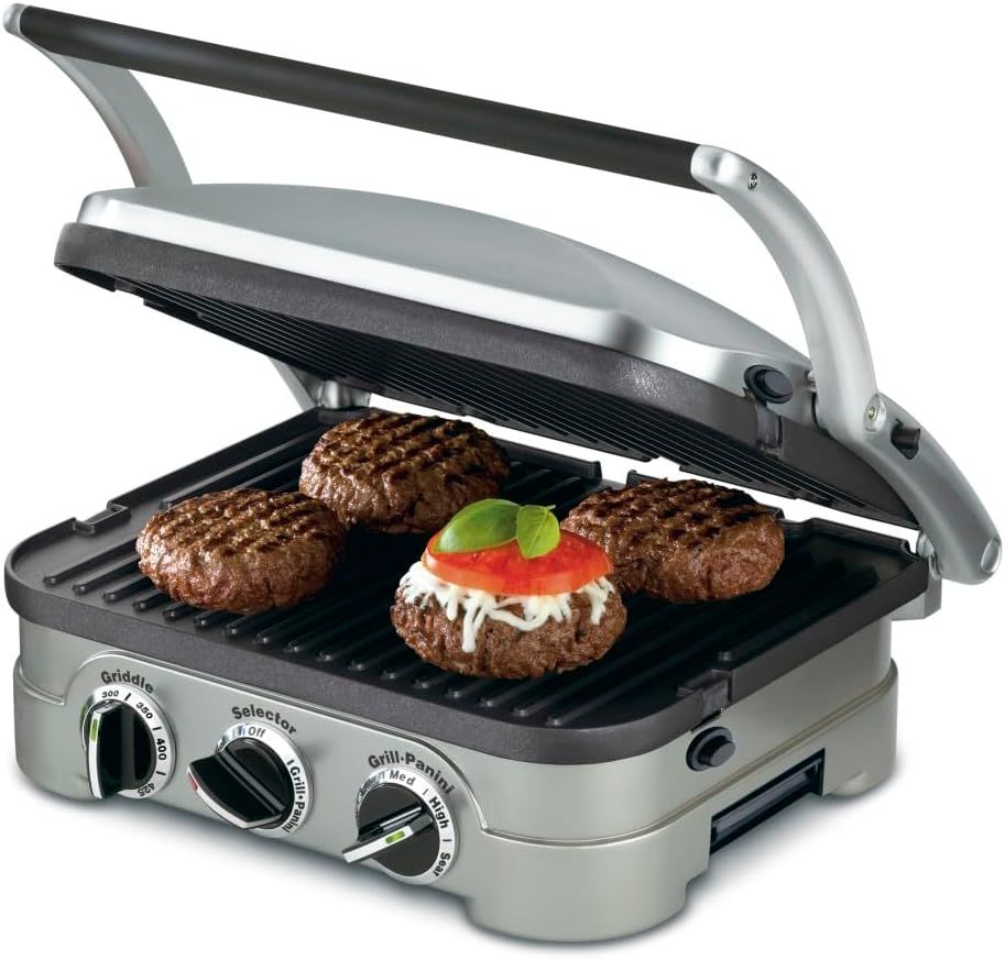 Cuisinart Panini Press and Grill, 1500W 5-in-1 Griddler, Dishwasher-Safe Cuisinart Panini Press and Grill, 1500W 5-in-1 Griddler, Dishwasher-Safe