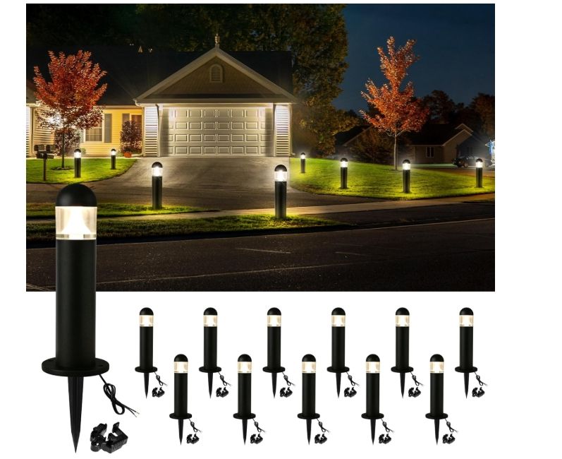 Low Voltage Landscape Pathway Lights, 12V LED Bollard Light IP67 Waterproof 12 pack Low Voltage Landscape Pathway Lights, 12V LED Bollard Light IP67 Waterproof 12 pack